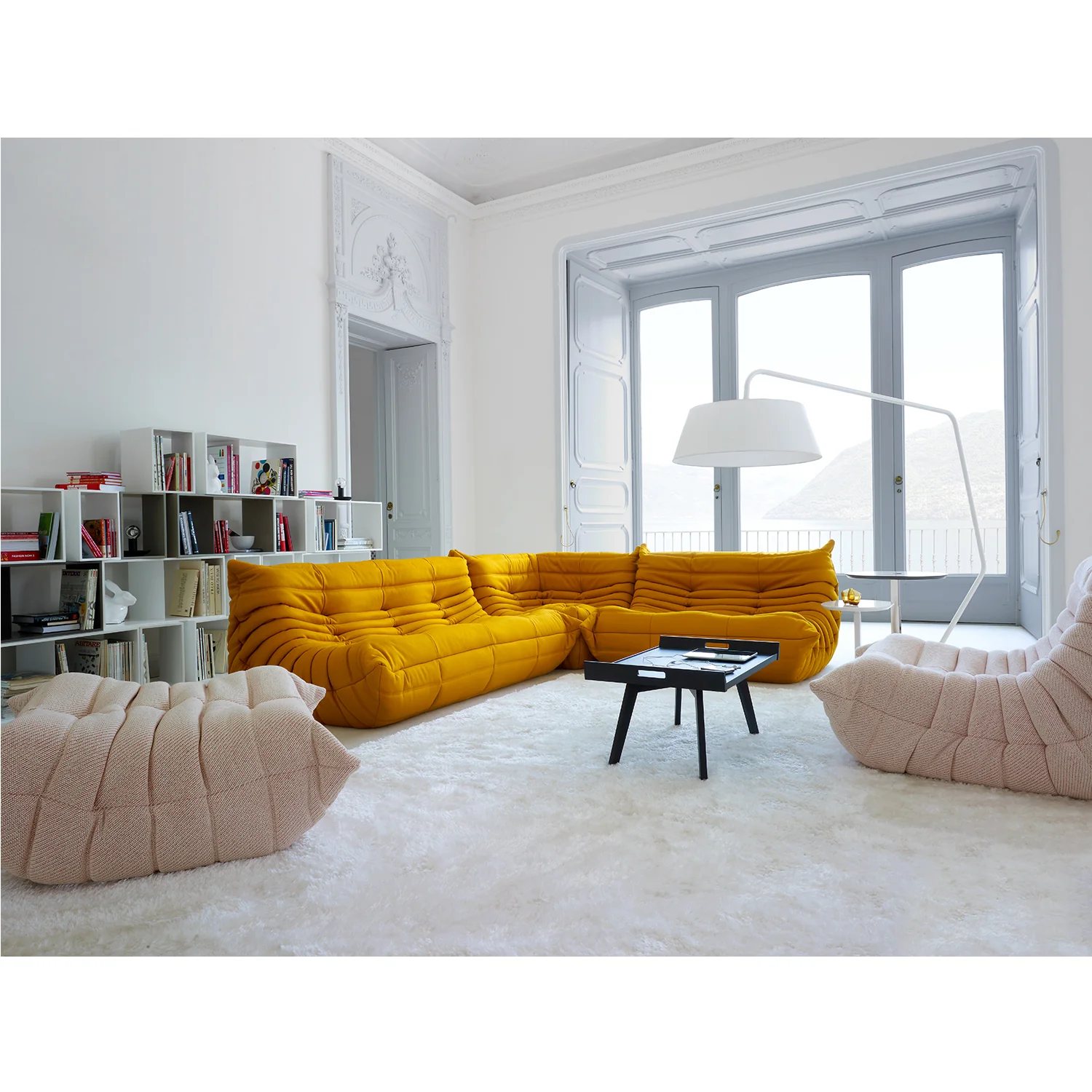 Togo Large Sofa, Alcantara Fabric - Image 3